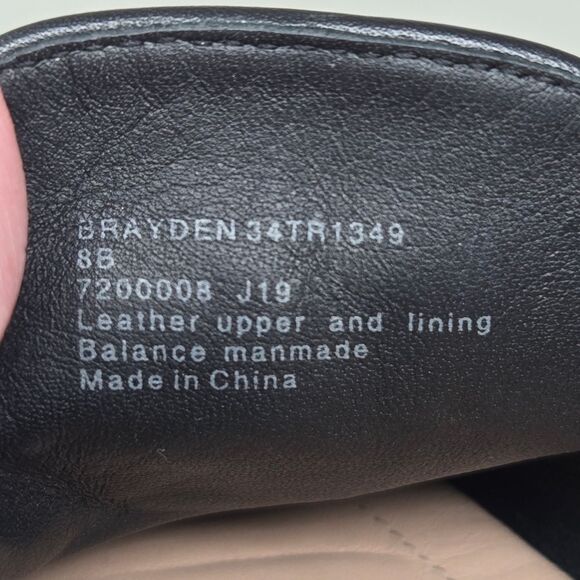 TARYN ROSE Brayden Elegant Black Leather Floral Women's Loafers Size 8B - Picture 7 of 7